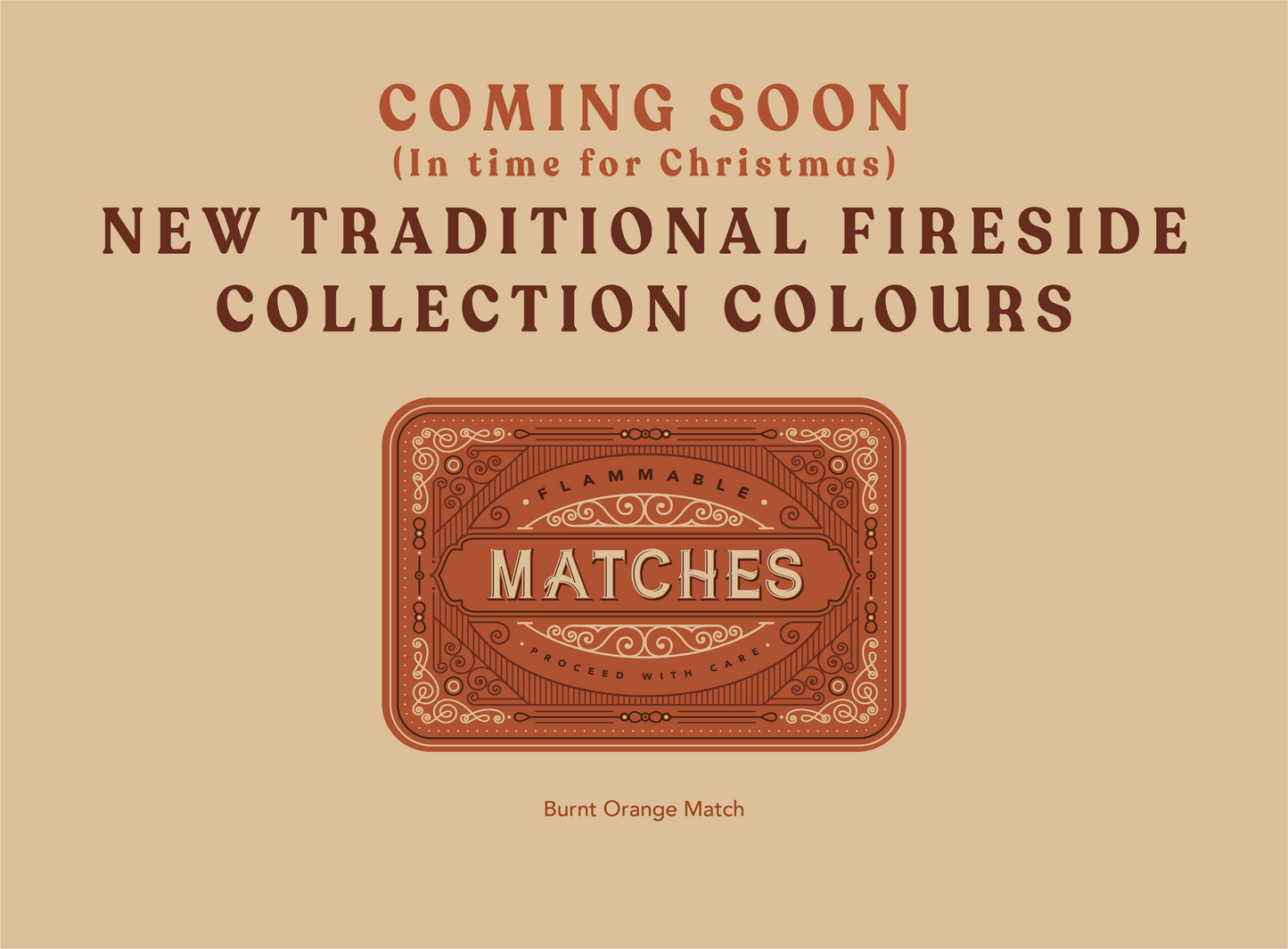 PRE-ORDER TINIT's Match Tin BURNT ORANGE
