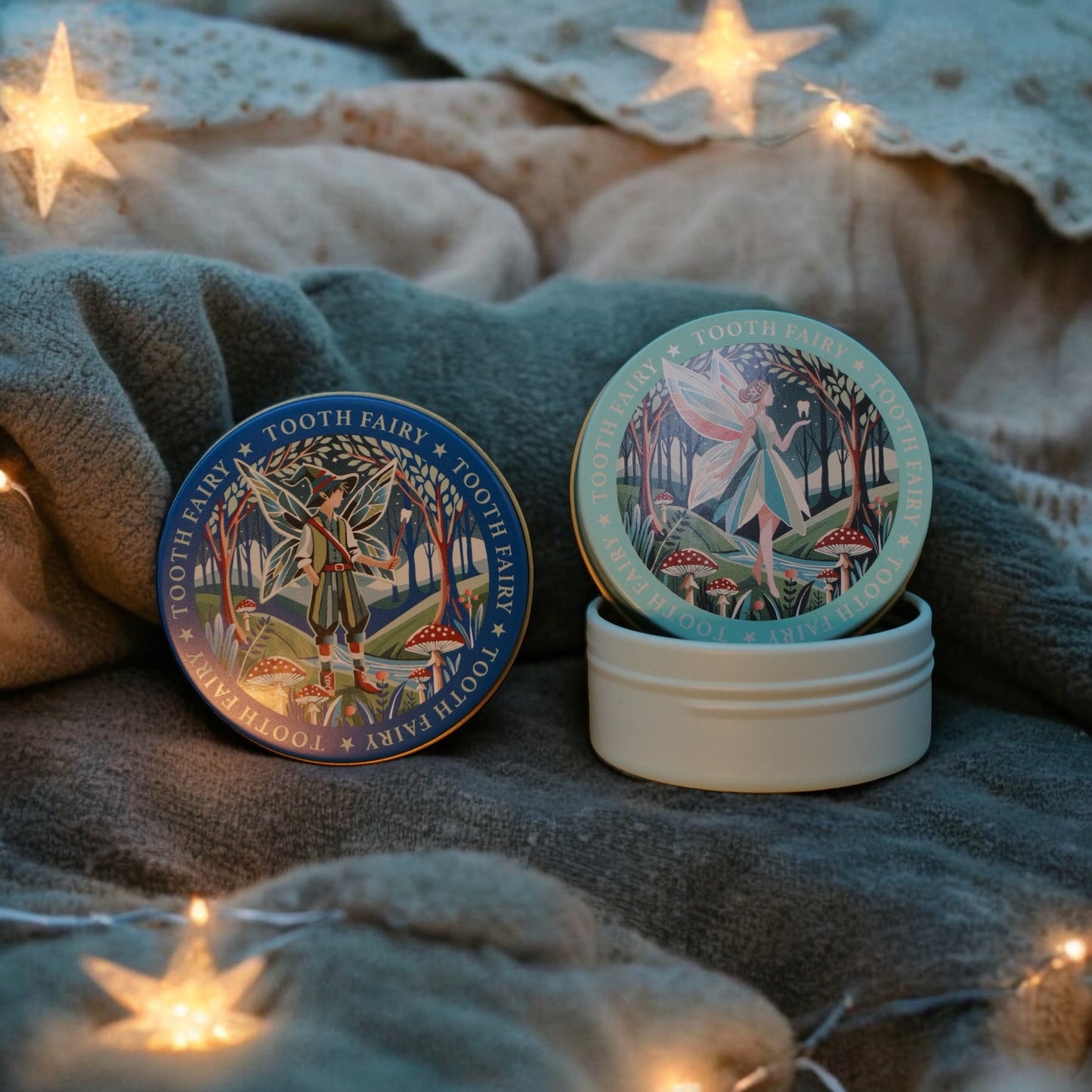 TINIT's Tooth Fairy Tin & Cotton Bag