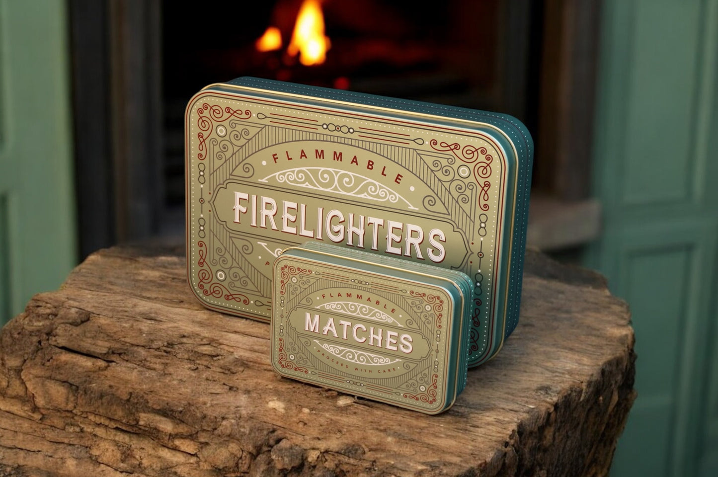 TINIT's Firelighter and Match Tin Set