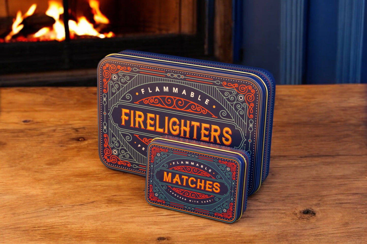 TINIT's Firelighter and Match Tin Set